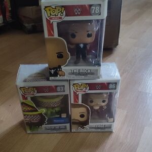 Funko Pop WWE Trio: The Rock, Edge, Macho Man
